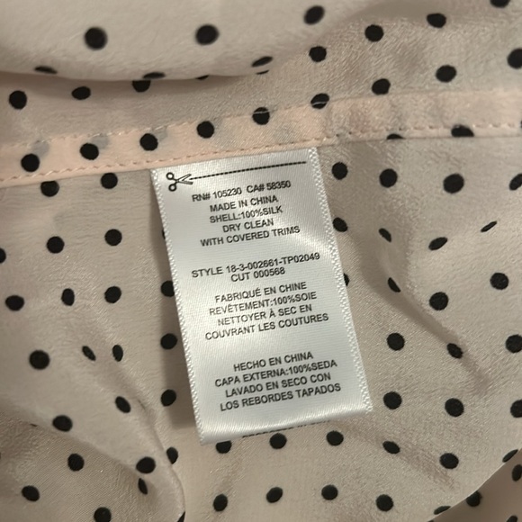 Equipment Polka Dot Tieneck 100% Silk Blouse - size S - Picture 6 of 7